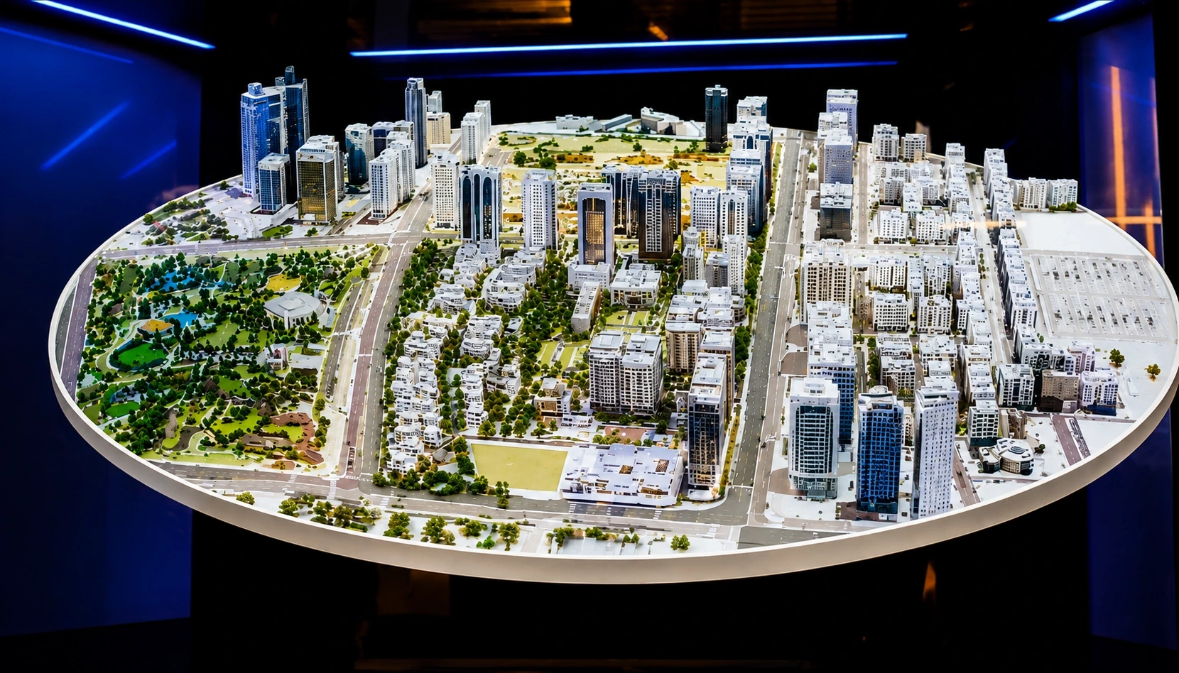 ADIS 2026 Day 1: Future of GCC Cities Detailed smart city scale model showcased at Abu Dhabi Infrastructure Summit 2026, highlighting future GCC urban development and infrastructure.